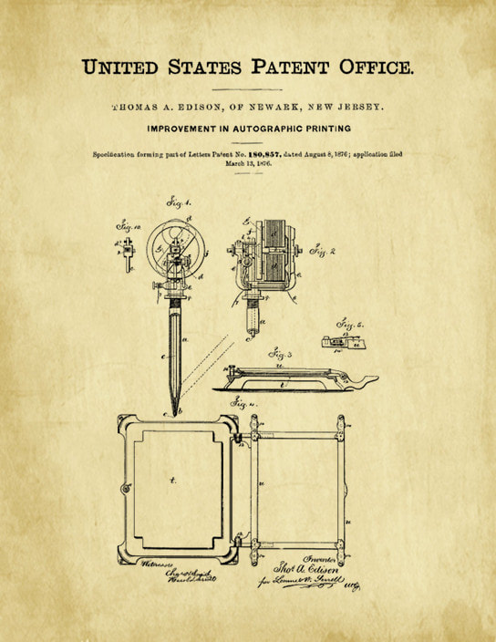 Stylo Électrique d'Edison à l'origine de la première machine à tatouer moderne.